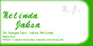 melinda jaksa business card